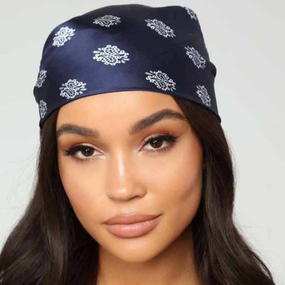 Navy Bandana Scarf 102 - Picture 3 of 6